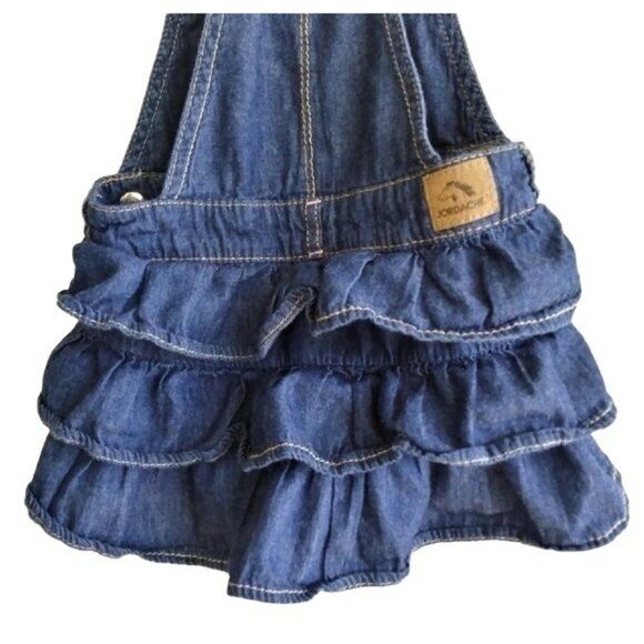 Jordache Baby Girls 3-Tier Ruffle Denim Overall Dress Size 24M - Picture 5 of 6